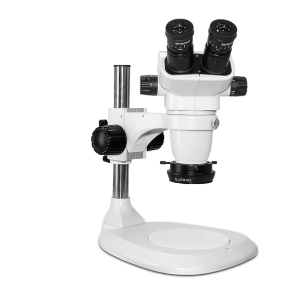 SSZ Stereo Zoom Binocular With LED Light With Polarizer On Lab Stand